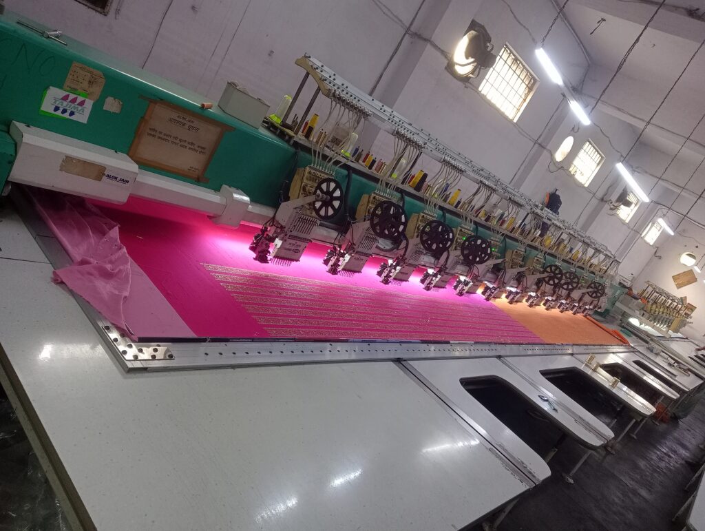 12 head High speed twin sequin 500x1000x1200 in 9 thread colours